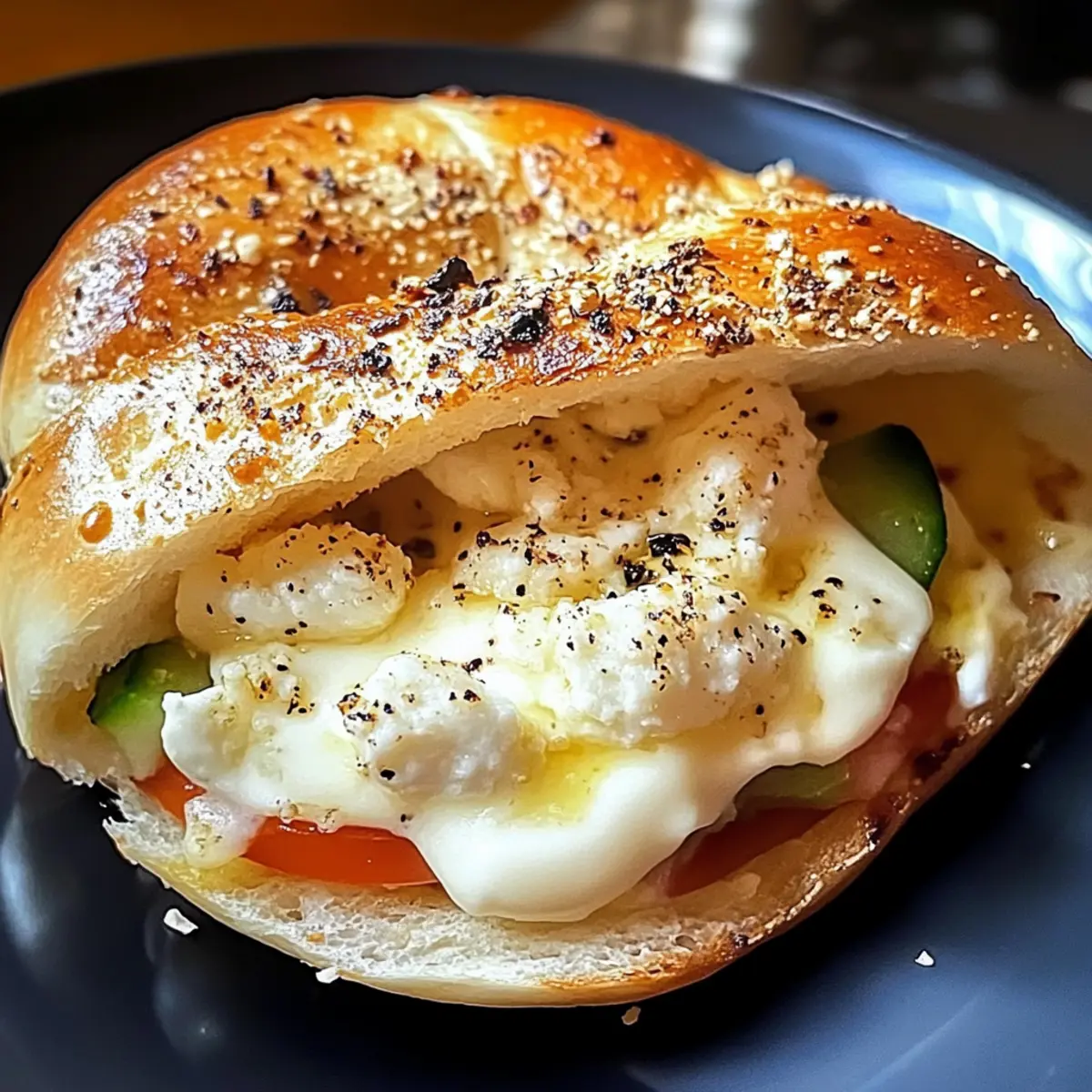 HeiAer SchafskA¤se im Fladenbrot oard5s